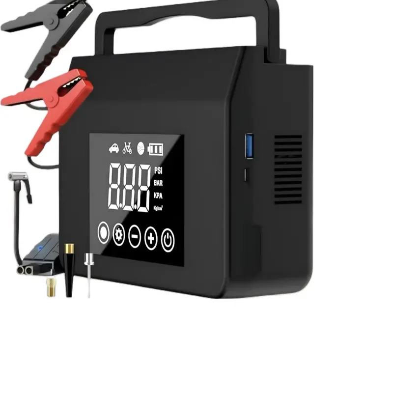 Jump Starter with Air Compressor, 4000A Car Battery Jump Starter(ALL Gas/8.0L Diesel) with 150PSI Tire Inflator 12V Car Battery Jump Power, 15000mAh PowerBank With LED Light, with Type-C Quick Charge.
