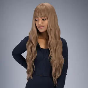 27-Inch Solid Dirty Blonde Layered Beachy Wave Synthetic Wig | 【Heat Resistant】【Cap Included】 | FSGA