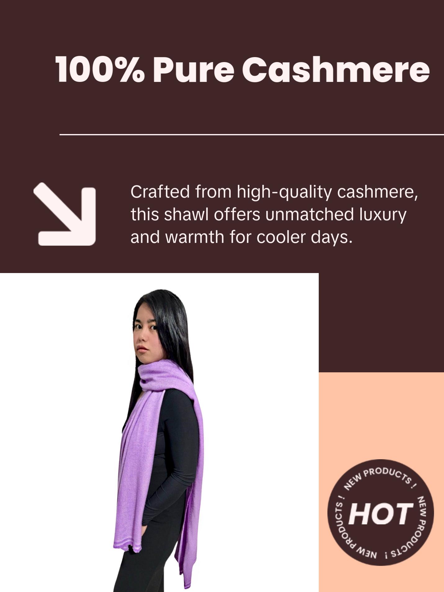 Lavender Pashmina Cashmere Shawl