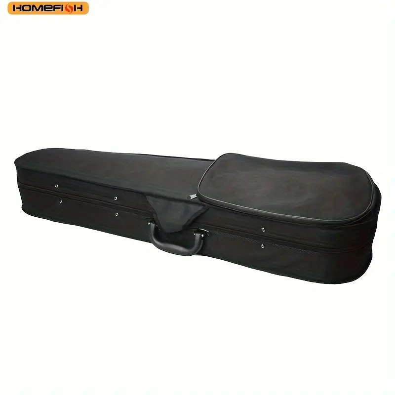 4/4 Triangle Violin Case, Black Solid Cloth Fluff, Silver Gray Lining, 27.87 Oz / 790 G, 30.7x9.84x5.12 in, Durable and Long-Lasting, Scratch-Protective, Portable Design for Players