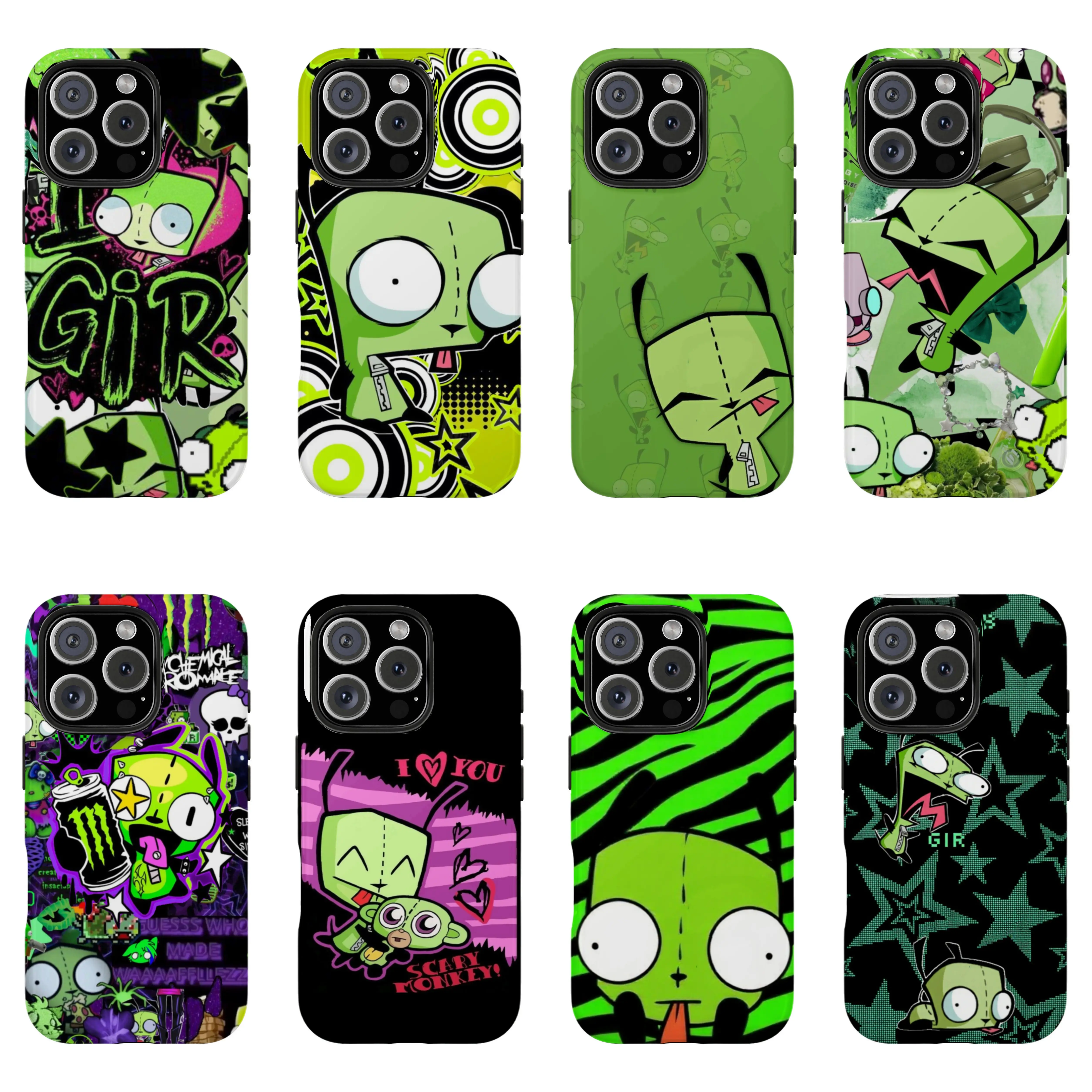 I-Invad3r Z-Zim GIR Phone Case | Y2K Aesthetic Protective Cover For iPhone 17 Pro Max 16 15 14 13 12 11 for Samsung S21 S22 S23 S24 S25 S26 Phone Case | Tough Phone Case | gift for him for her | Best Gift
