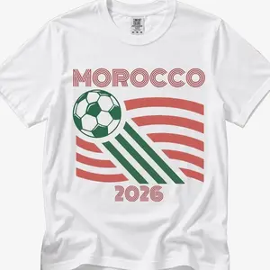 Morocco Soccer Shirt, Moroccan Fan Tee, Vintage Retro Football Gift, 2026 Game Day