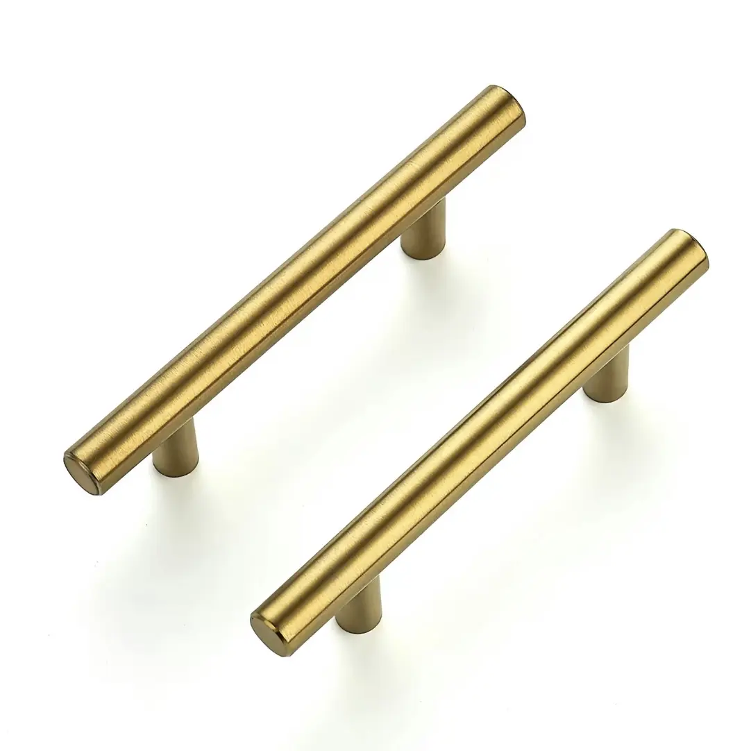 Classic Brushed Nickel Stainless Steel Pull Handles - 10-Pack, 6 in, 3.77 in Hole Center, Simple Design, for Kitchen Cupboards Cabinet Upgrade