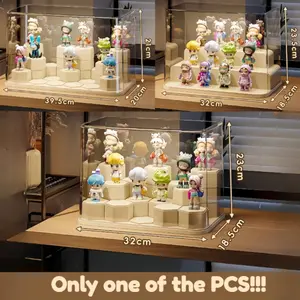 PrimPick Blind box display stand, transparent dust-proof acrylic figurine, toy and building block display cabinet, Pop Mart display box, Collectible Figures