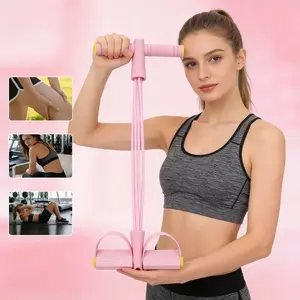 Multi-functional Pedal Resistance Band Trainer – Portable Foot Pedal Fitness Equipment Home Gym Full Body Workout Machine, Exercise Sit-ups, Yoga, Abdominal Training