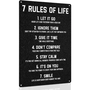 Inspirational Wall Art Metal Sign 8 x 12 Inch, Inspiring Positive Quotes Room Decor for Living Room Bedroom Classroom Gym, Motivational Wall Decor for Teen