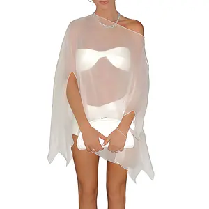 Women Chiffon Cape Shawl Wrap Sheer Poncho Cover Up Shrugs Shawl Wedding Party Elegant Bridal Shower Engagement Prom Gala Breathable Bridal Shawl Trendy Evening Dressy Lightweight Soft