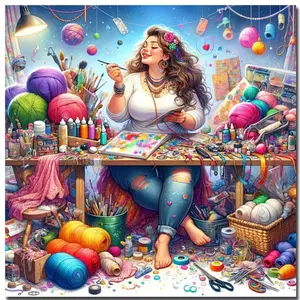 Figure Pattern DIY Diamond Arts Colorful Painting Kit without Frame, 1 Count DIY 5D Diamond Arts Colorful Painting Kit, Wall Art Decor, Handicraft