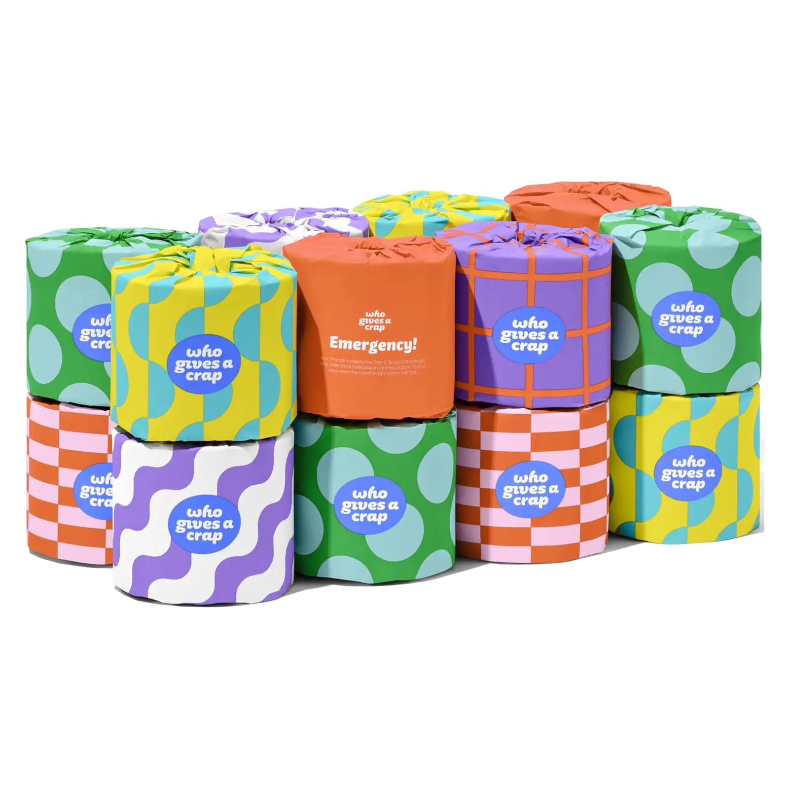 Who Gives A Crap | 100% Recycled Toilet Paper, 16 Rolls, 330 Sheets, Soft & Strong, Virgin Tree Free, Bulk Toilet Paper