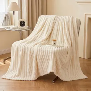 Coral Fleece Throw Blankets - Soft, Warm, Lightweight - Ideal for Sofa, Bed - Cozy Home Gift Choice
