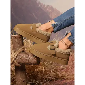 Women's Non-Slip Warm Snow Boots. Suitable For Daily And Formal Dressing, Comfortable Padded Lining Design All Day, Ideal For Cold And Snowy Environment, Fashionable And Versatile Style, Wear-Resistant And Elegant Boots.