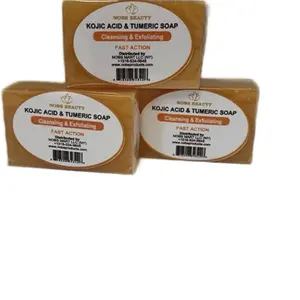 Kojic Acid and Turmeric Soap, Natural Brightening Cleanser for Daily Facial & Body Use