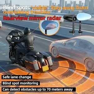 For Harley Davidson, motorcycle upgrades, BSD blind spot detection sensor, driving warning radar, rearview mirror with radar.