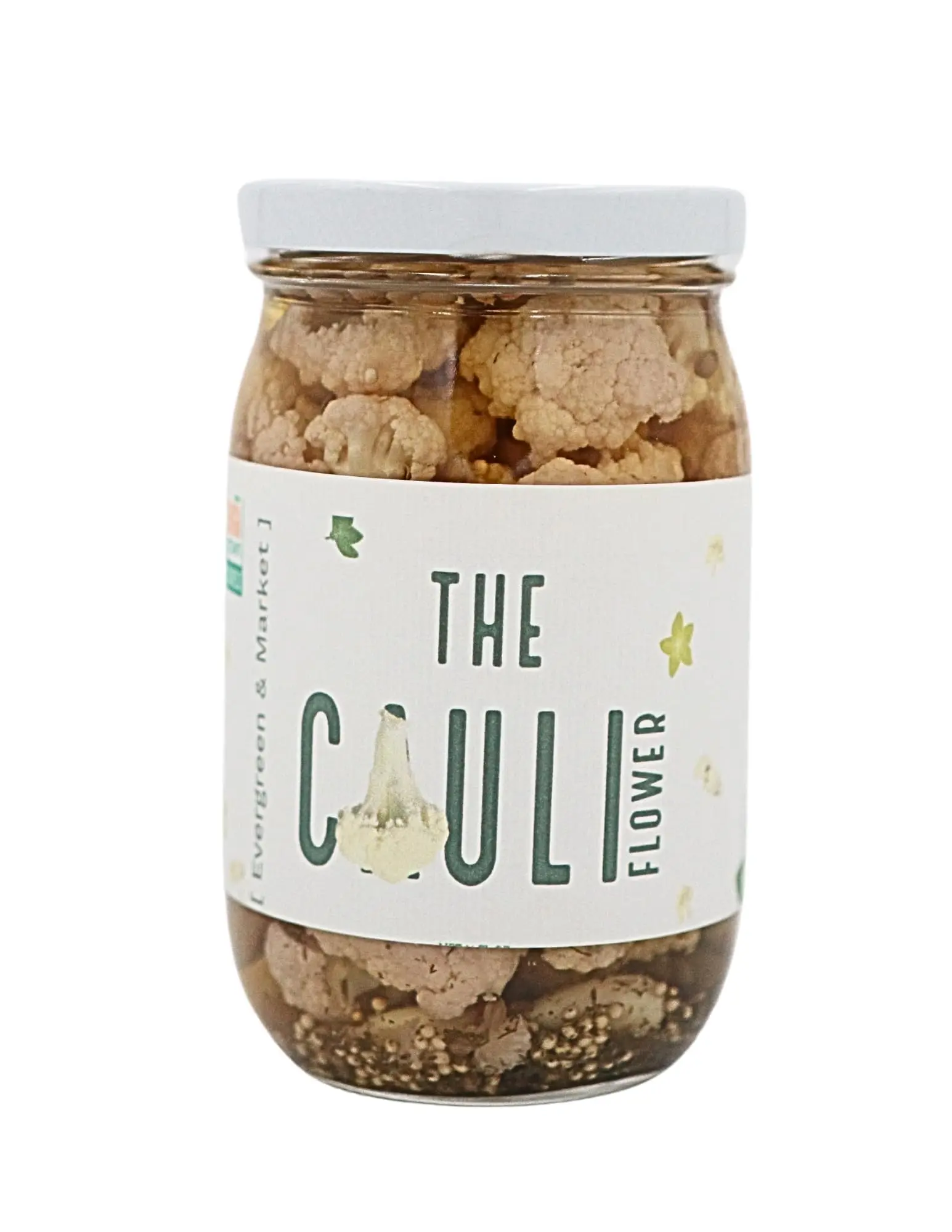 Gourmet Pickled Cauliflower 16 Oz - Tangy-Sweet, Crunchy Meatless Snack from Jar - Salad Topper Crunch, Vegan & Low-Calorie Pantry Veggie for Salads, Sides, Water, Vinegar