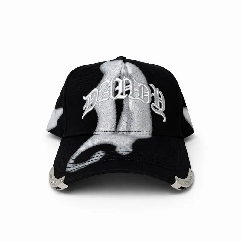 DANDY HATS PROJECT 001 Unisex Black Snapback Beanie - Premium Streetwear Acrylic-Polyester Fabric Cap, Adjustable Metal-Closure Trucker Cap, Embroidered Graphic