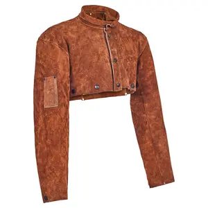 【Father's Day gift】VEVOR Leather Welding Cape Sleeve, Heavy Duty Flame Resistant Cowhide Safety Cape Sleeves for Men Women, Heat-Resistant for Welding, Blacksmithing, Woodworking, Gardening, L-SizeSummervibes