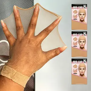 6 Pieces Beige Wig Cap, Wig Caps for Women Lace Front Wig Stocking Caps for Wigs Nude Wig