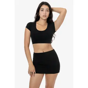 LOS ANGELES APPAREL 83072GD - Women's Garment Dye Micro Crop T-Shirt