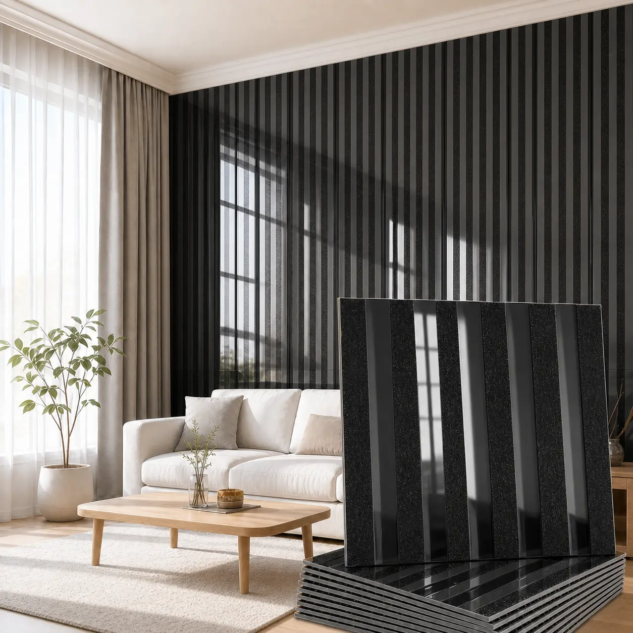 20-Piece Self-Adhesive 3D Wood-Grain Decorative Wall Panels with Mirror Metal Finish, Waterproof, Easy-to-Install Home Improvement Wall Covering for Bathrooms, Kitchens
