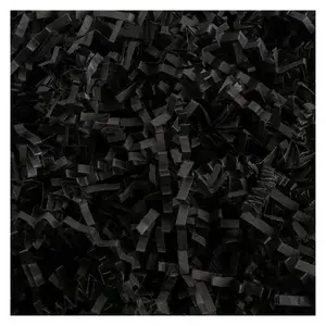 MagicWater Crinkle Cut Paper for Gift Baskets - Black - Perfect for Shredded Paper Filler, Basket Filler, Gift Boxes, Bridesmaid Gifts, Halloween Stuffers & More – Ideal for All Occasions
