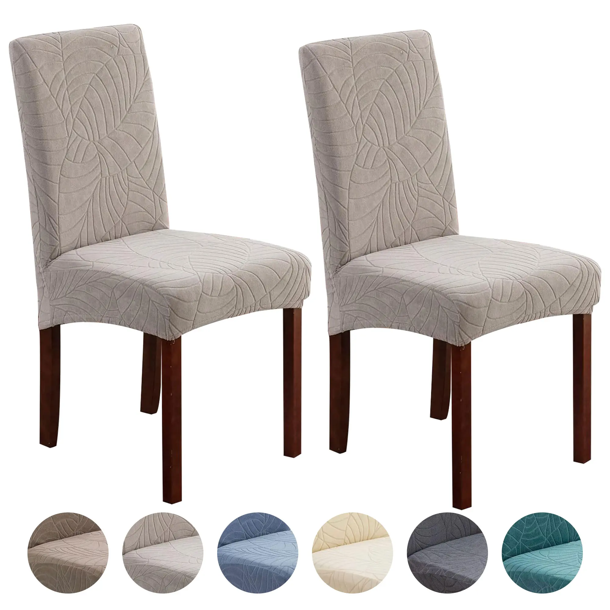Elastic Chair Cover, Stretch Jacquard Chair sofa Cover, Removable washable chair Protectors for Kitchen, Hotel and Restaurant