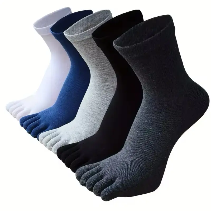Toe Socks - Available in Multiple Colors: White, Blue, Gray, Black, and Navy - Comfortable Fit for Everyday Wear
