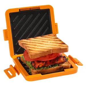 Microwave Sandwich Toast Rack Bread Machine, Removable Cooking Grill, Non-Stick Silicone Detachable Tray, Dishwasher Safe, Quick Cooking for Home Office