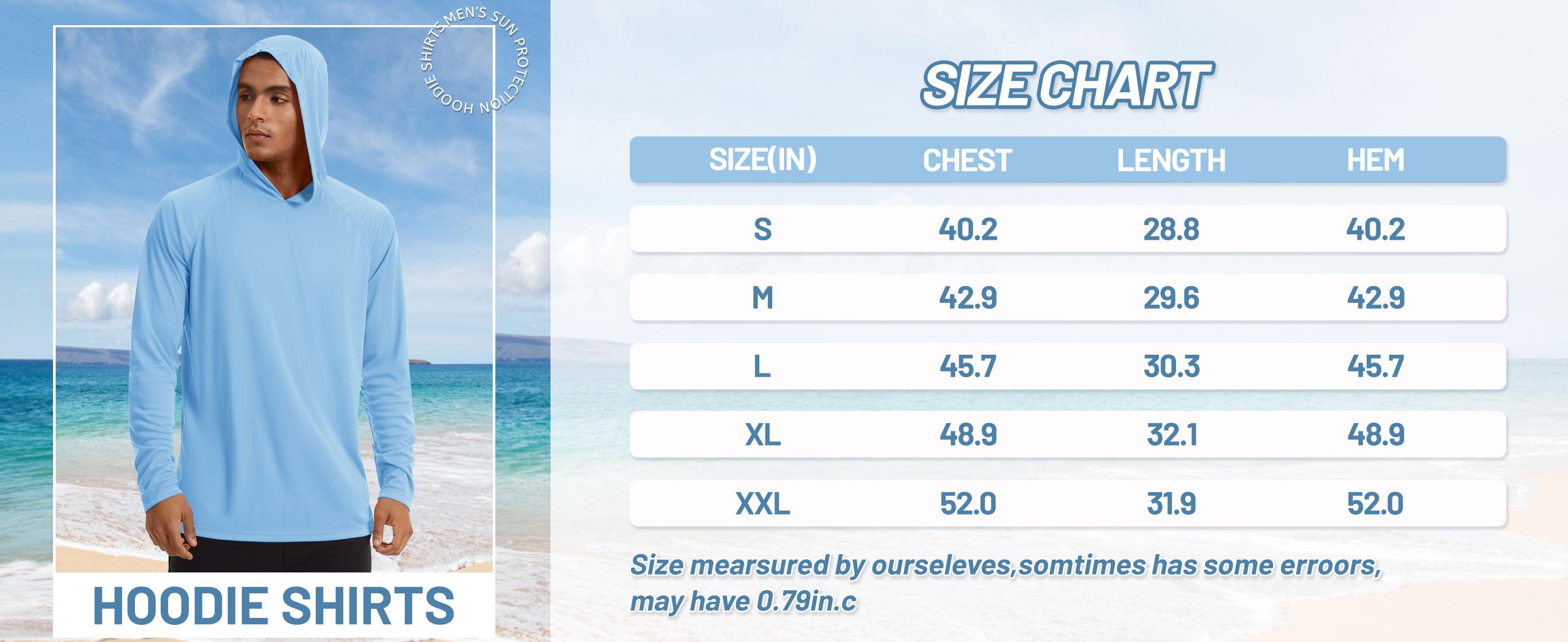 MAGCOMSEN Men's Hooded UPF 50+ Long Sleeve Shirts Quick Dry Athletic Fishing Shirts Rash Guards Outdoorfun