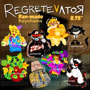 Regretevator Acrylic Keychains | Poob, Pest, Split, Bive, Gnarpy, Lampert, Infected, Folly, Great For Daily Use Or As Thoughtful Little Gifts For Your Friends And Yourself.
