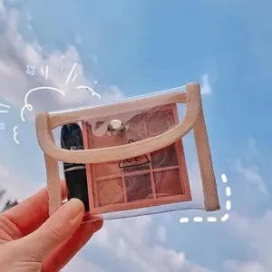 1Pc Mini Compact Transparent Clutch Flap Coin Purses, Lightweight Versatile Carry All Pouches, Clutch Bag