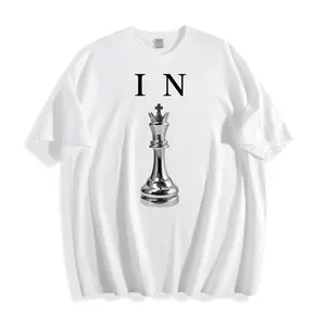 Casual Style Unisex T-Shirt With Chess King And Letters In Design Perfect For Everyday Wear And Summer Outfits Ideal Gift For Chess Enthusiasts And Game Lovers