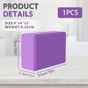 Yoga Blocks, Soft Non-Slip Surface, Premium Foam, Supportive & Lightweight, Odor Resistant, Ideal for Pilates, Meditation, Fitness, Stretching, Toning, Yoga Equipment, Yoga Accessories