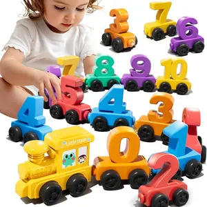 Unisex Magnetic Number Train Toy - Toddler Learning Activities, Remote-Free Magnetic Blocks Maths Toys for 3-4 Years Old, Educational Counting & Color Sorting Tool, Learning Fun Preschool Gift