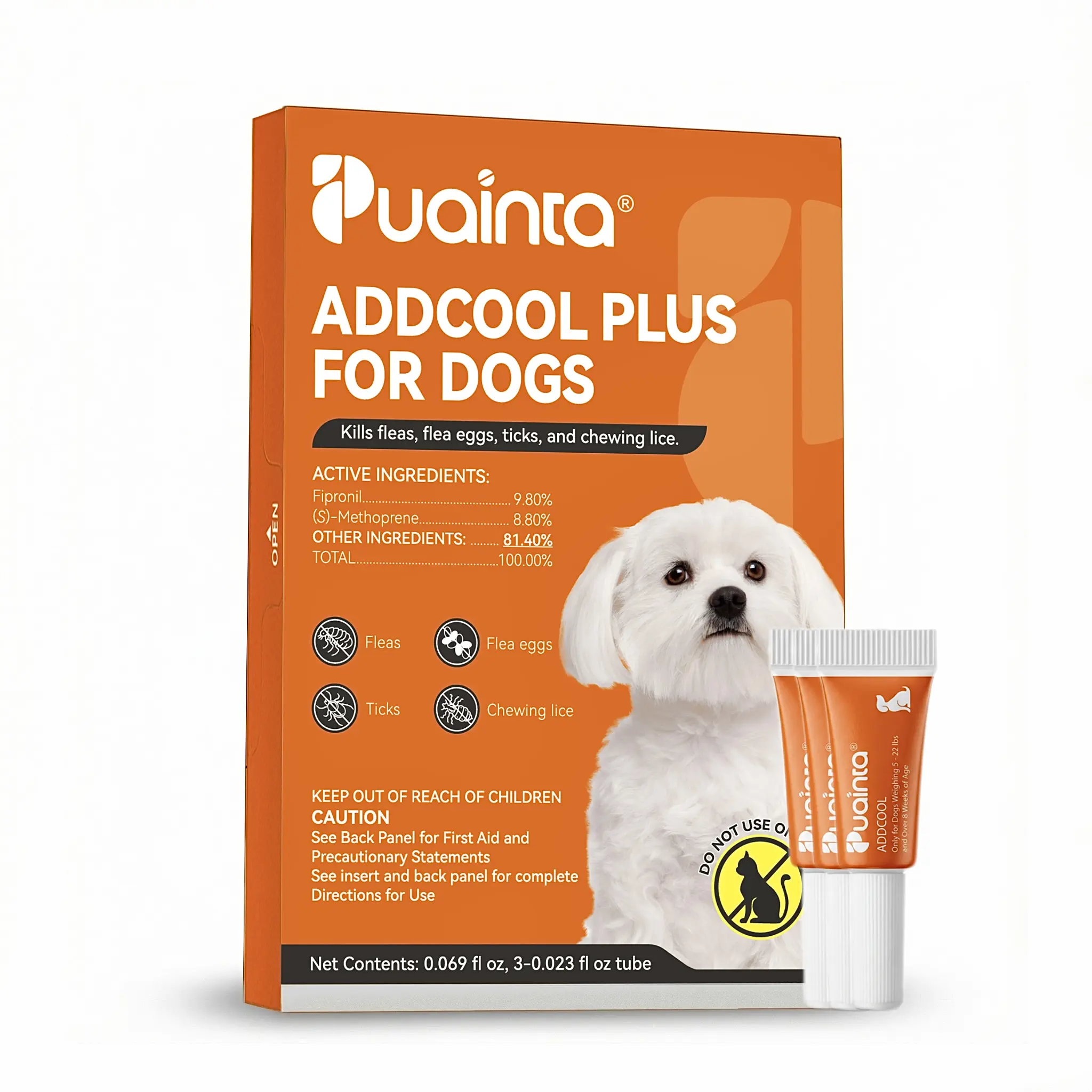 Puainta Flea & Tick Support Drops for Dogs & Cats - Gentle Spot-On Defense, All Breeds