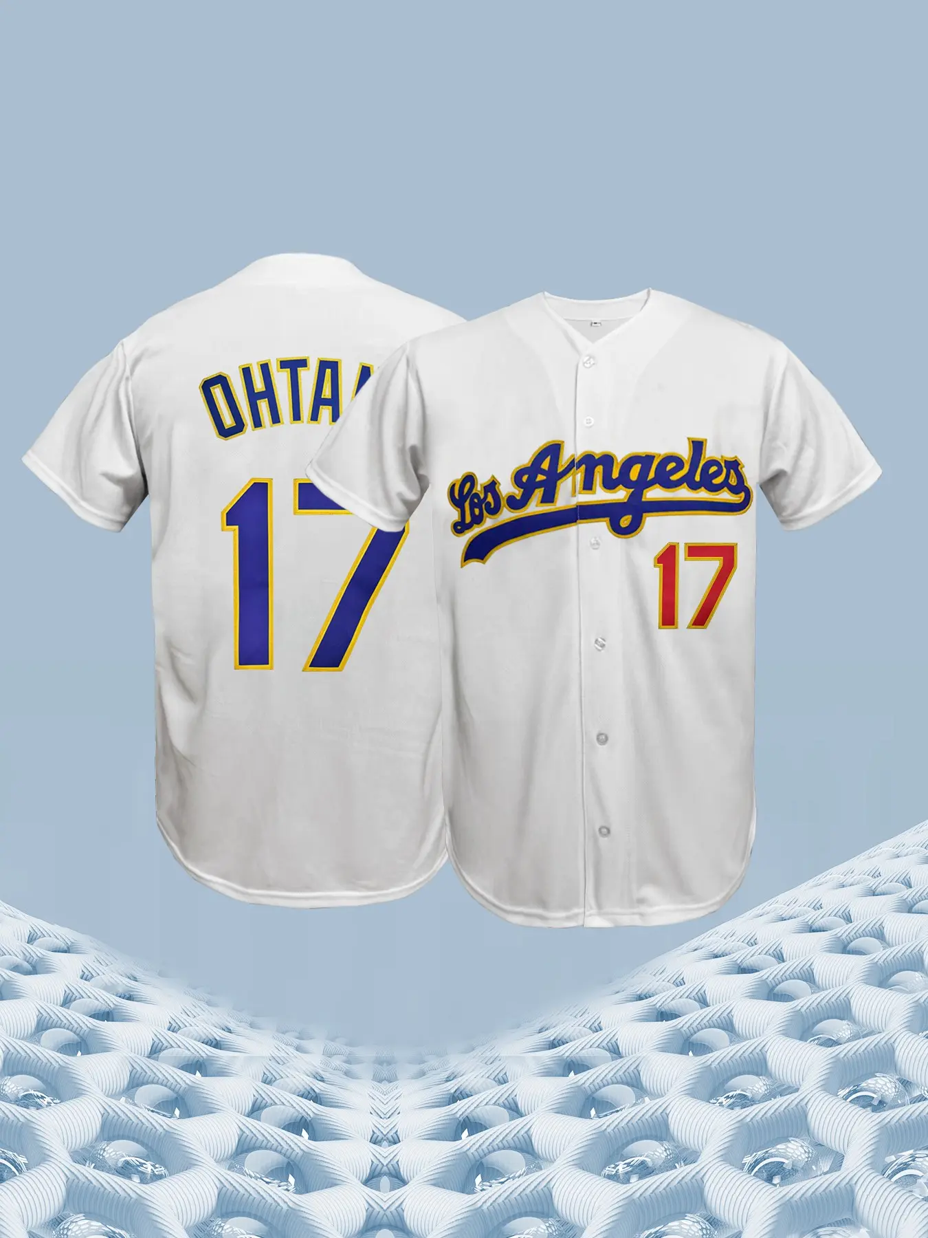 #5 Los Angeles Inspired Baseball Jersey Shirts for Men Women, Button Up Embroidered Sporty Jersey Baseball Shirt, Moisture Wicking Breathable Sports Uniform, Outdoor Clothing for Training, Game Day, Fan Gift & Casual Wear, Jersey Top