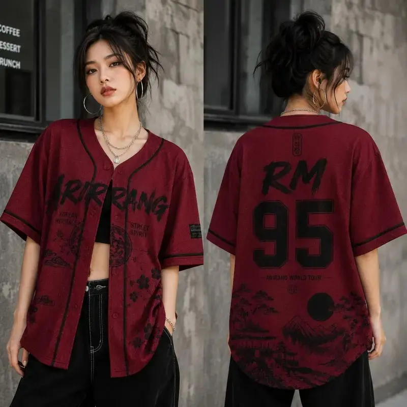 Arirang Personalized Kpop Concert Baseball Jersey, Custom Name Number 2026 World Tour Shirt, Unisex Music Fan Gift