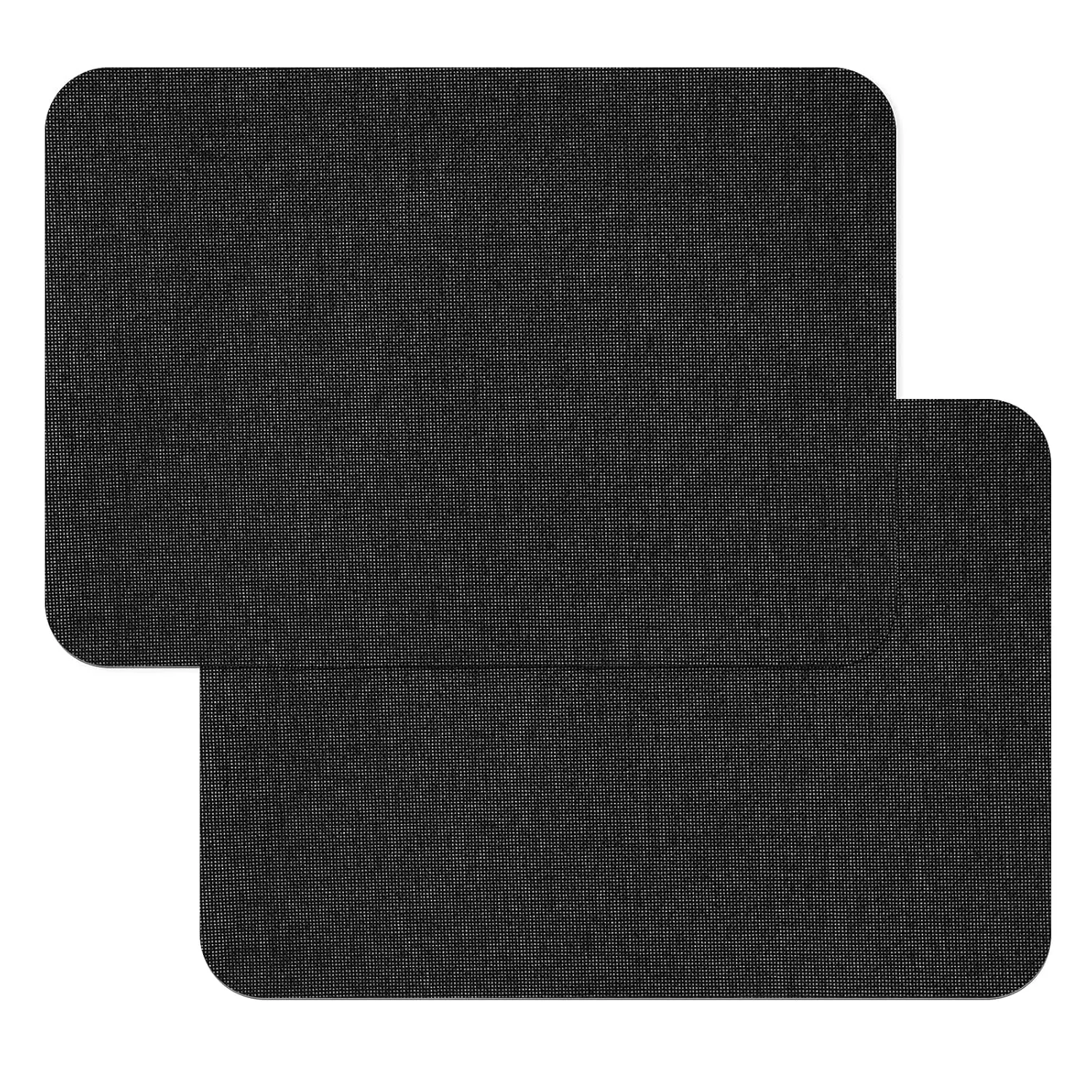 Heavy Duty Waterproof Repair Patch (8"x11", 2-Pack) - Self-Adhesive Canvas Fabric for Sofa, Tent, Car Seat, Furniture, Tote Bag & Outdoor Gear - Black