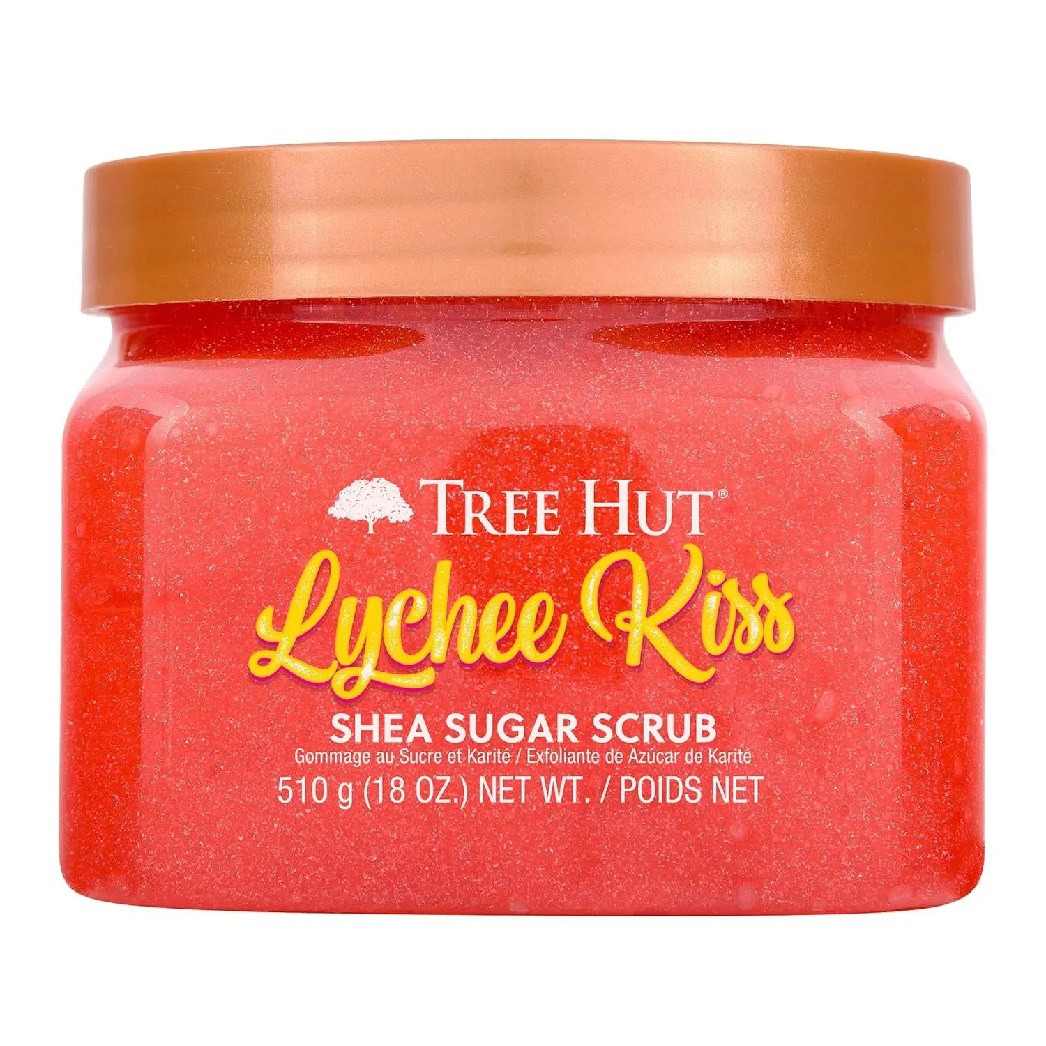 Tree Hut Lychee Kiss Body Scrub, Exfoliating Sugar Scrub, Vegan, 18 Oz | Exfoliating & Nourishing with Shea Butter & Essential Oils, Body Exfoliator for All Skin Types, Self Care Gifts for Women