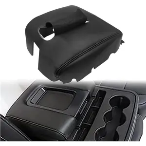 Center Console Cover Replacement fit for Chevy Silverado GMC Sierra 1500 2500 3500 2014-2018 Arm Rest Box Pad Console Lid Protection Saver, Center Console Armrest lid Cover, Jump Seat Black