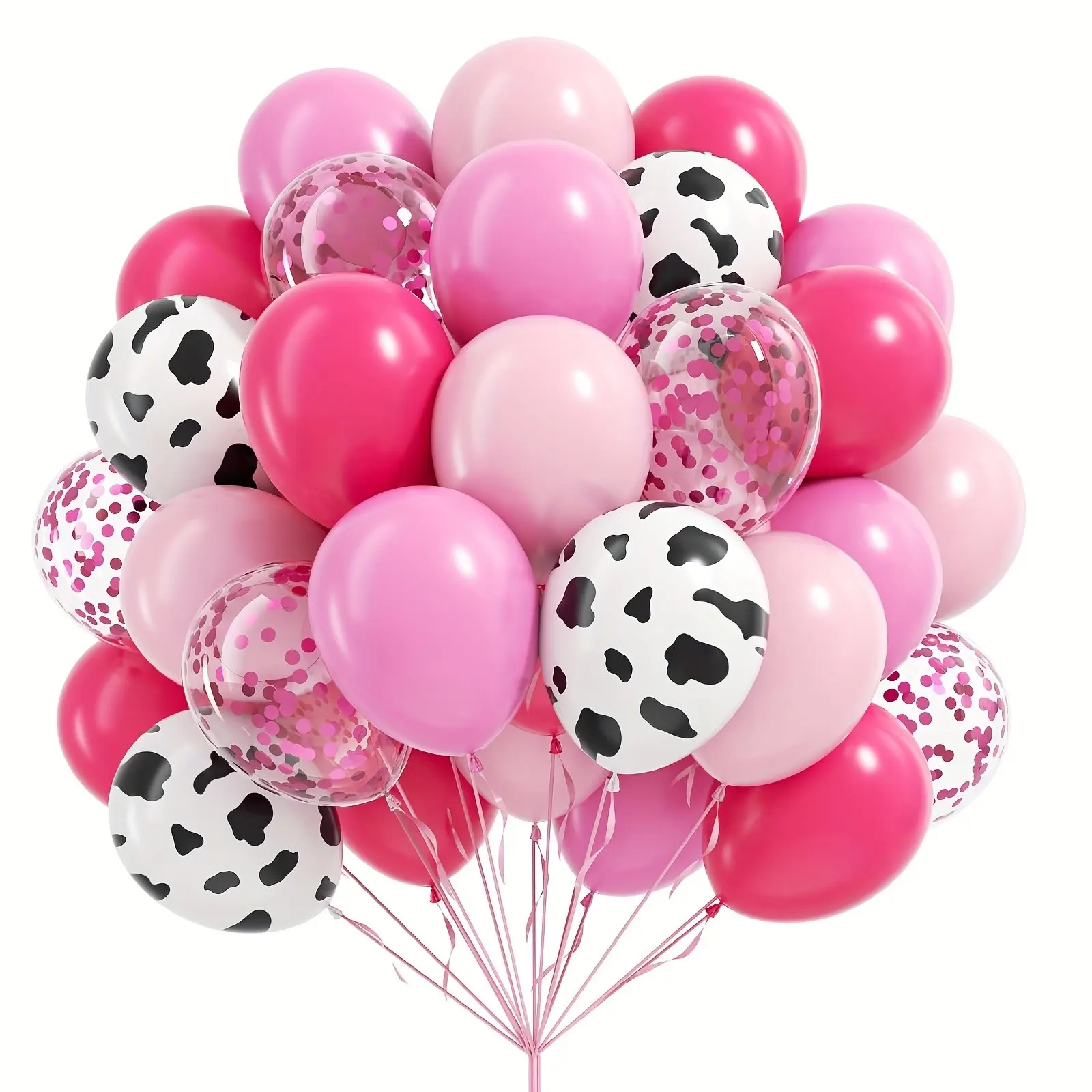 30pcs Cowgirl Balloons, 12/10 Inch Round Hot Peach And Light Peach Confettilatex Balloons, Balloon Set, Party Balloons Decorations, Perfect For Bachelorette Parties, Mother'S Day, Graduation, Pool Party, Birthday