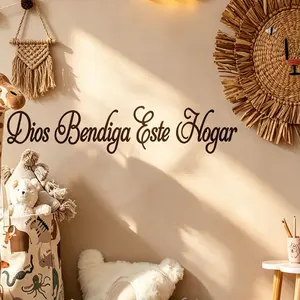 1 piece of Spanish Bible wall sticker, God bless this home scripture Christian prayer wall sticker, suitable for living room, kitchen, bedroom home decoration Wall Stickers Decorations, Decorative Decal Wall Decal