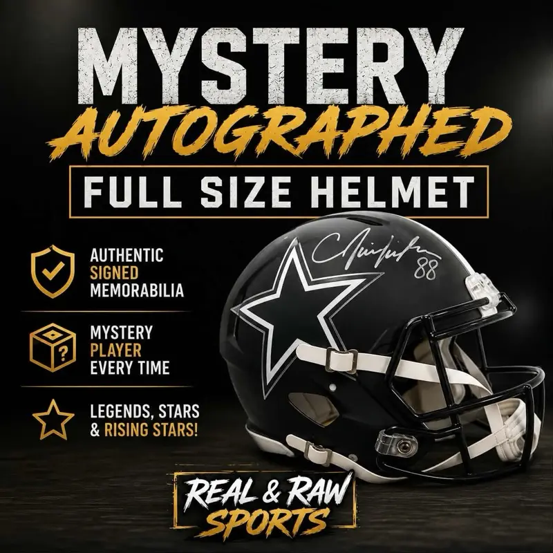 Full Size Autographed Football Helmet - Featuring Legends, Hall of Famers, Rising Stars - Ready to Display Sports Collectible Mystery Box Item