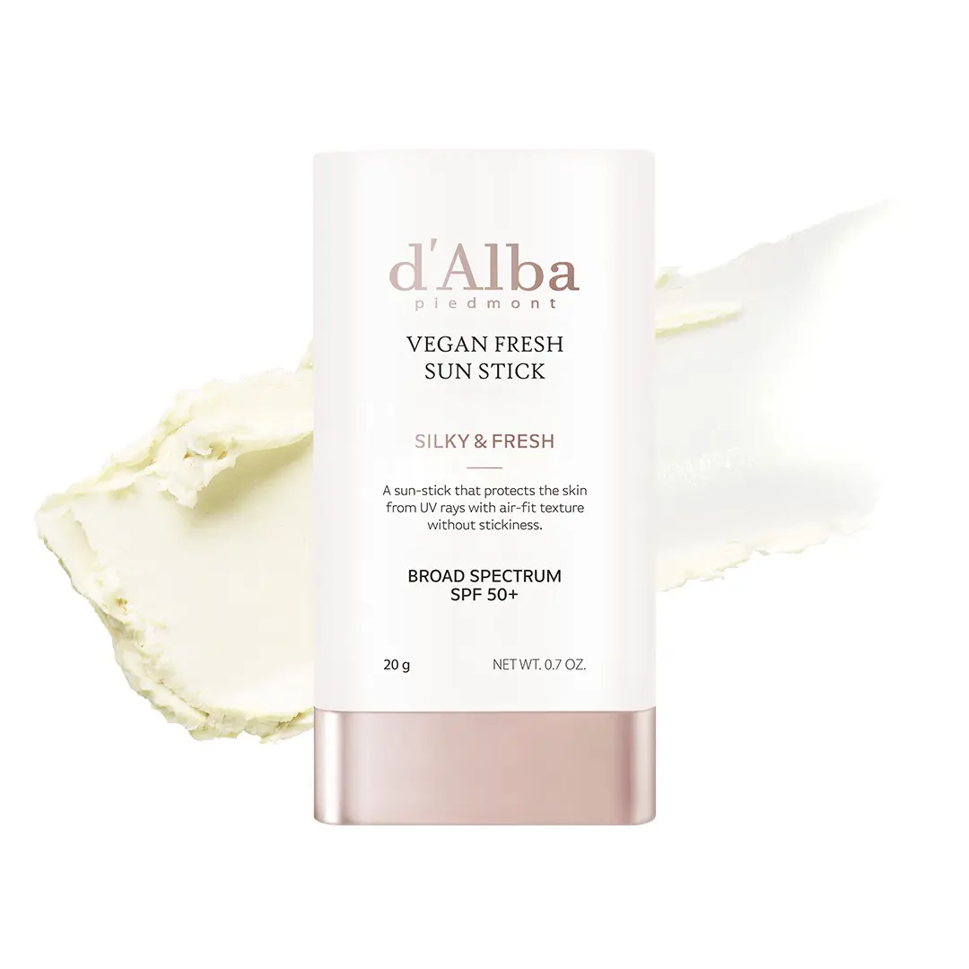 [OFFICIAL d'Alba] Air Fit Fresh Sun Stick, OTC BROAD SPECTRUM SPF 50+, Non-Sticky On-the-Go Sun Protection, Outdoor Essential Vegan Sun Stick, Silky & Fresh, Korean Skin Care (0.7 Oz.)
