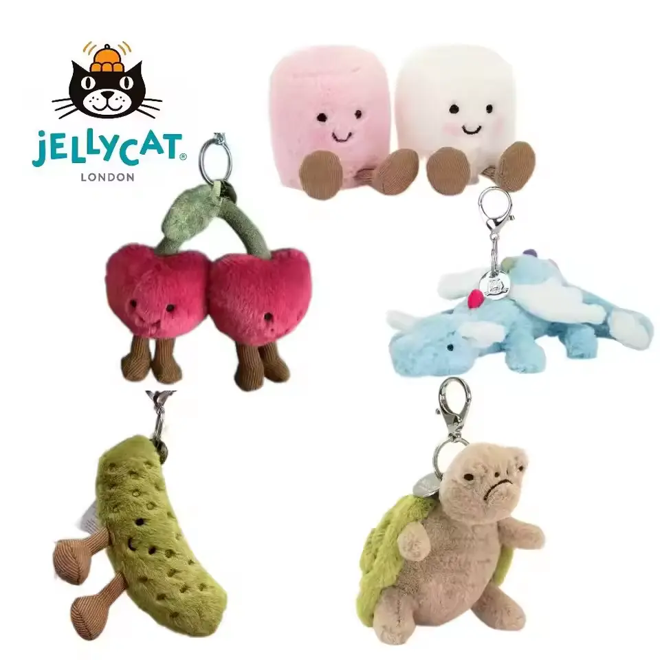 New 2026 Jellycat Keychains Jellycat Limited Plush Keychain, Ultra Soft Kawaii Animal Bag Charm, Trendy Backpack Pendant, Birthday Back To School Gift accessory