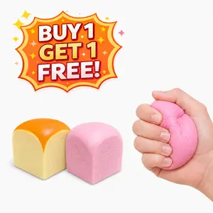 [Buy 1 Get 1 Free] Hawaiian Rolls Squishy 2pcs, Soft Slow Rising Stress Relief Toy，Stress Relief Toy， Sensory toys,Perfect Holiday Gift