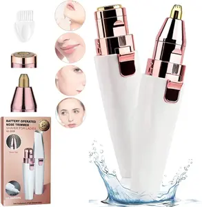 Eyebrow-Facial Hair Remover Women: Portable 2 in 1 Electric Shaver and Facial Trimmer - Rechargeable Eyebrow Lips Body Facial Razor Comfort