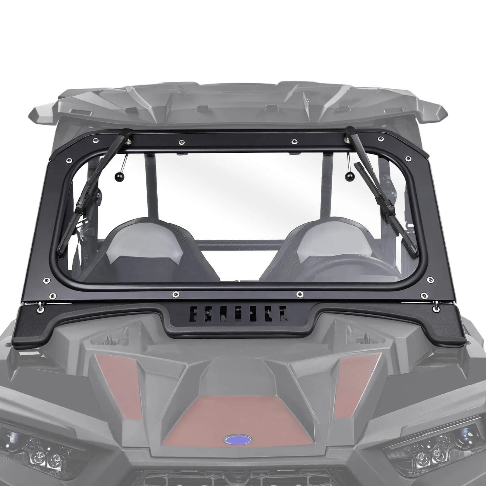 StarknightMT 19-23 RZR XP 1000 Vented Glass Windshield With 2 Manual Wipers Compatible with Polaris RZR XP/4 1000 Turbo 2019-2023 (No Intrusion Bar) Full Front Window DOT Approved Safety Anti-Scratch