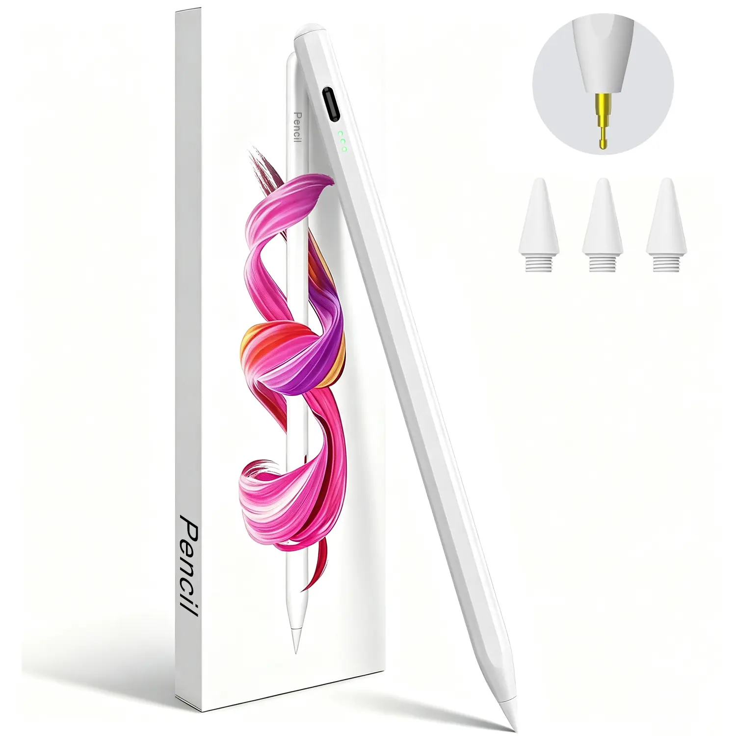 Stylus Pen for iPad(2018-2026)-2X Fast Charge with Tilt Sensitivity & Palm Rejection for iPad 11/10/9/8/7/6th Gen, Air 5/4/3/M4/M3/M2, Pro 13"/12.9"/11"/M4, Mini 7/6/5th #tiktokshopsummersale
