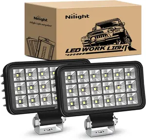 Nilight 4.4 Inch Square Utility LED Work Light W/Integrated Toggle Switch, 2PCS 36W 150° Flood Lamp for Offroad Heavy Equipment Vehicles Truck Tractor Golf Cart Boat ATV UTV dealsforyoudays