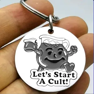 kool aid lets start a cult hot Keychain